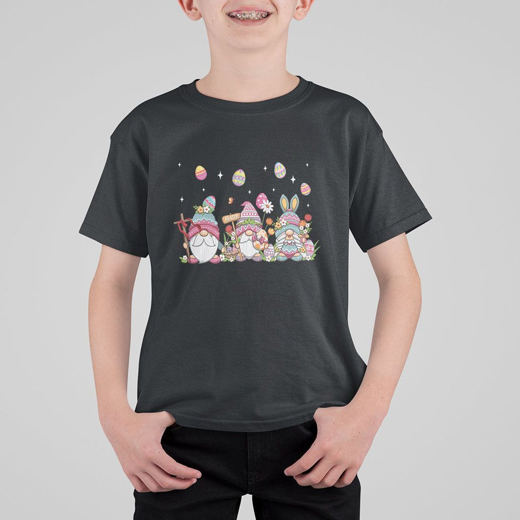 Easter Day Cute Gnomies Egg Hunting T Shirt For Kid TS09 Black Printyourwear