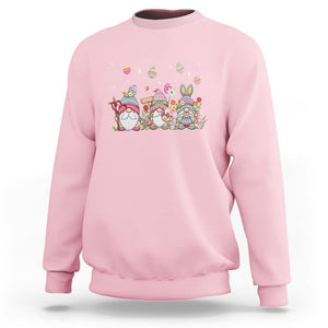 Easter Day Cute Gnomies Egg Hunting Sweatshirt TS09 Light Pink Printyourwear