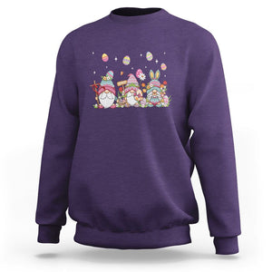 Easter Day Cute Gnomies Egg Hunting Sweatshirt TS09 Purple Printyourwear