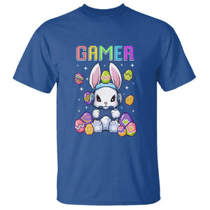 Easter Day T Shirt Bunny Gamer Playing Video Game TS09 Royal Blue Printyourwear