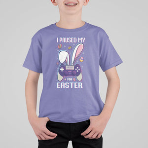 I Paused My Game For Easter Day Funny Gamer T Shirt For Kid TS09 Violet Printyourwear