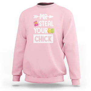 Easter Day Sweatshirt Mr. Steal Your Chick Funny Egg Baby Chicken TS09 Light Pink Printyourwear