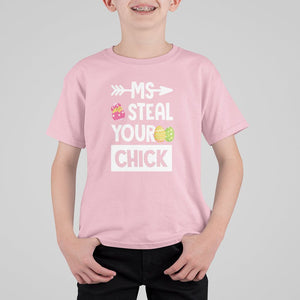 Easter Day T Shirt For Kid Ms. Steal Your Chick Funny Egg Baby Chicken TS09 Light Pink Printyourwear