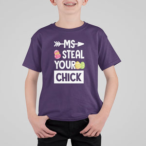 Easter Day T Shirt For Kid Ms. Steal Your Chick Funny Egg Baby Chicken TS09 Purple Printyourwear