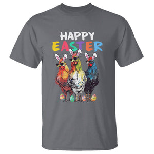 Easter Day T Shirt Funny Chicken Bunny Costume Farmer Farm Animal TS09 Charcoal Printyourwear