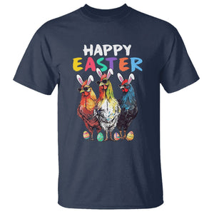 Easter Day T Shirt Funny Chicken Bunny Costume Farmer Farm Animal TS09 Navy Printyourwear