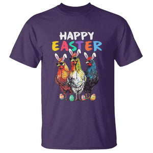 Easter Day T Shirt Funny Chicken Bunny Costume Farmer Farm Animal TS09 Purple Printyourwear