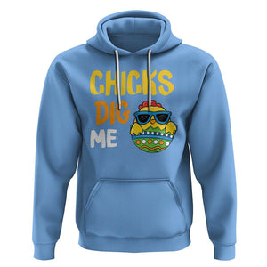 Easter Day Hoodie Chicks Dig Me Funny Baby Chicken TS09 Carolina Blue Printyourwear