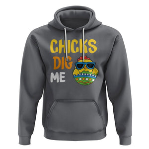 Easter Day Hoodie Chicks Dig Me Funny Baby Chicken TS09 Charcoal Printyourwear