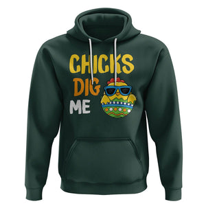 Easter Day Hoodie Chicks Dig Me Funny Baby Chicken TS09 Dark Forest Green Printyourwear