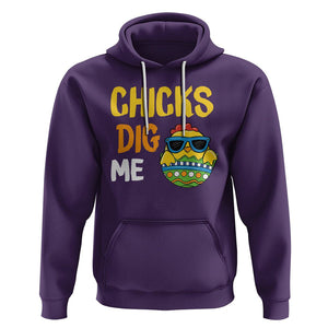 Easter Day Hoodie Chicks Dig Me Funny Baby Chicken TS09 Purple Printyourwear