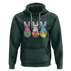 Easter Day Hoodie Cute Bunny French Bulldogs Frenchie Dog Lover TS09 Dark Forest Green Printyourwear