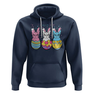 Easter Day Hoodie Cute Bunny French Bulldogs Frenchie Dog Lover TS09 Navy Printyourwear