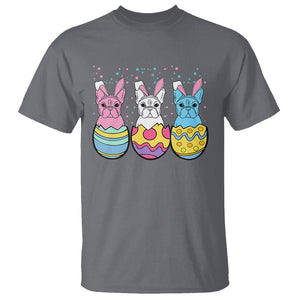 Easter Day T Shirt Cute Bunny French Bulldogs Frenchie Dog Lover TS09 Charcoal Printyourwear