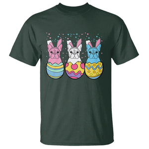 Easter Day T Shirt Cute Bunny French Bulldogs Frenchie Dog Lover TS09 Dark Forest Green Printyourwear