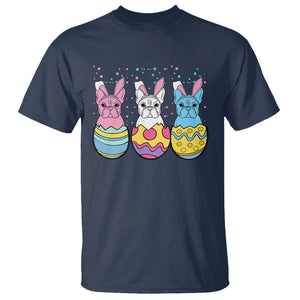 Easter Day T Shirt Cute Bunny French Bulldogs Frenchie Dog Lover TS09 Navy Printyourwear