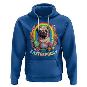 Easter Day Hoodie Easterpuggy Funny Pug Dog Lover Egg Basket TS09 Royal Blue Printyourwear