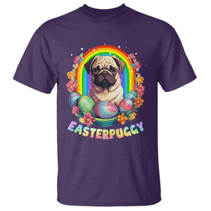 Easter Day T Shirt Easterpuggy Funny Pug Dog Lover Egg Basket TS09 Purple Printyourwear