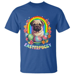 Easter Day T Shirt Easterpuggy Funny Pug Dog Lover Egg Basket TS09 Royal Blue Printyourwear