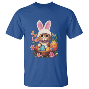 Easter Day T Shirt Cute Bunny Cat Lover Eggs Basket TS09 Royal Blue Printyourwear