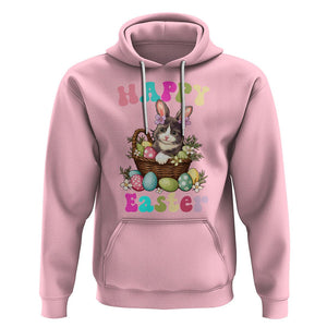 Easter Day Hoodie Cute Cat Bunny Costume Egg Basket TS09 Light Pink Printyourwear