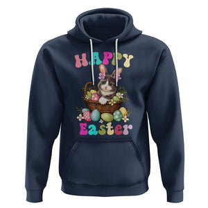 Easter Day Hoodie Cute Cat Bunny Costume Egg Basket TS09 Navy Printyourwear