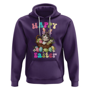 Easter Day Hoodie Cute Cat Bunny Costume Egg Basket TS09 Purple Printyourwear