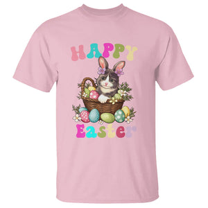 Easter Day T Shirt Cute Cat Bunny Costume Egg Basket TS09 Light Pink Printyourwear