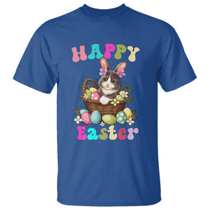 Easter Day T Shirt Cute Cat Bunny Costume Egg Basket TS09 Royal Blue Printyourwear