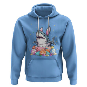 Easter Day Cute Bunny Shark Egg Basket Hoodie TS09 Carolina Blue Printyourwear