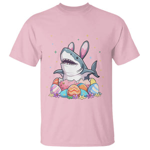 Easter Day Cute Bunny Shark Egg Basket T Shirt TS09 Light Pink Printyourwear