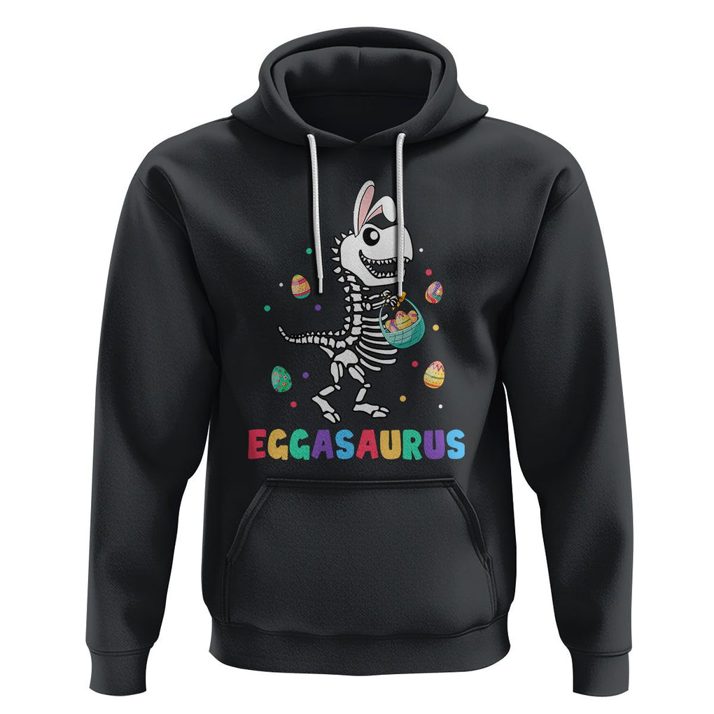 Easter Day Hoodie Eggasaurus Stegosaurus Dinosaur Egg Bunny TS09 Black Printyourwear