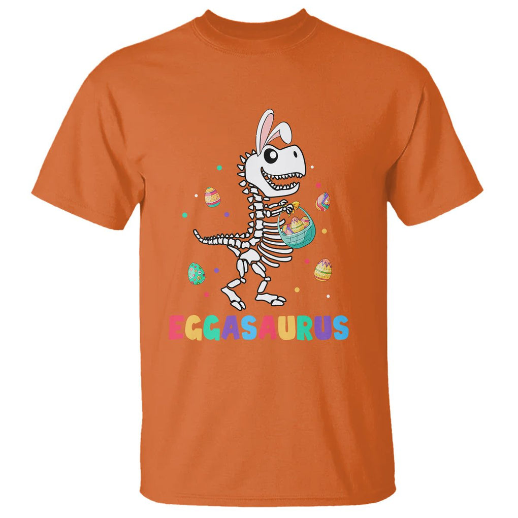 Easter Day T Shirt Eggasaurus Stegosaurus Dinosaur Egg Bunny TS09 Orange Printyourwear