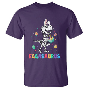 Easter Day T Shirt Eggasaurus Stegosaurus Dinosaur Egg Bunny TS09 Purple Printyourwear
