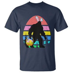 Easter Day Funny Bigfoot Bunny Egg Basket T Shirt TS09 Navy Printyourwear