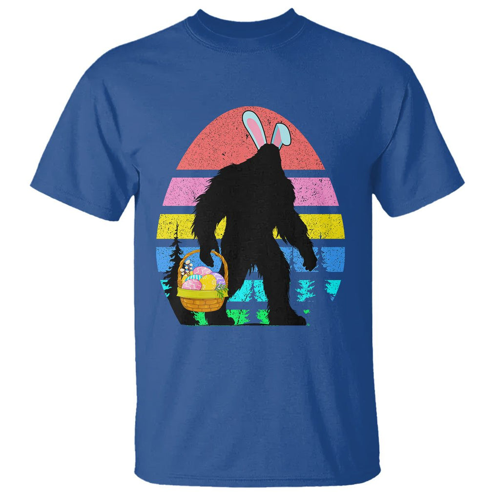 Easter Day Funny Bigfoot Bunny Egg Basket T Shirt TS09 Royal Blue Printyourwear