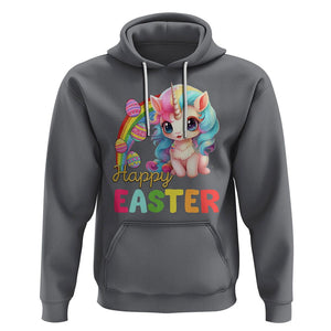 Easter Day Cute Unicorn Bunny Egg Basket Hoodie TS09 Charcoal Printyourwear