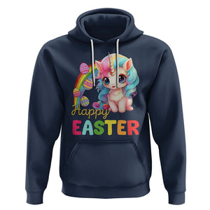 Easter Day Cute Unicorn Bunny Egg Basket Hoodie TS09 Navy Printyourwear