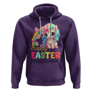 Easter Day Cute Unicorn Bunny Egg Basket Hoodie TS09 Purple Printyourwear