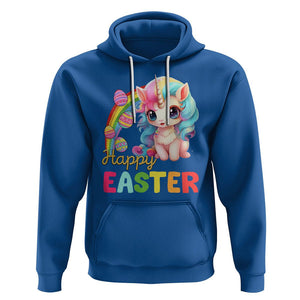 Easter Day Cute Unicorn Bunny Egg Basket Hoodie TS09 Royal Blue Printyourwear