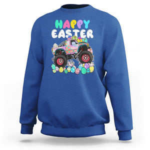 Easter Day Monster Truck Hunting Egg Boys Toddler Sweatshirt TS09 Royal Blue Printyourwear