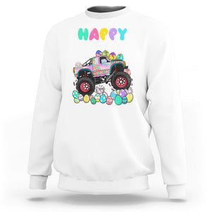 Easter Day Monster Truck Hunting Egg Boys Toddler Sweatshirt TS09 White Printyourwear
