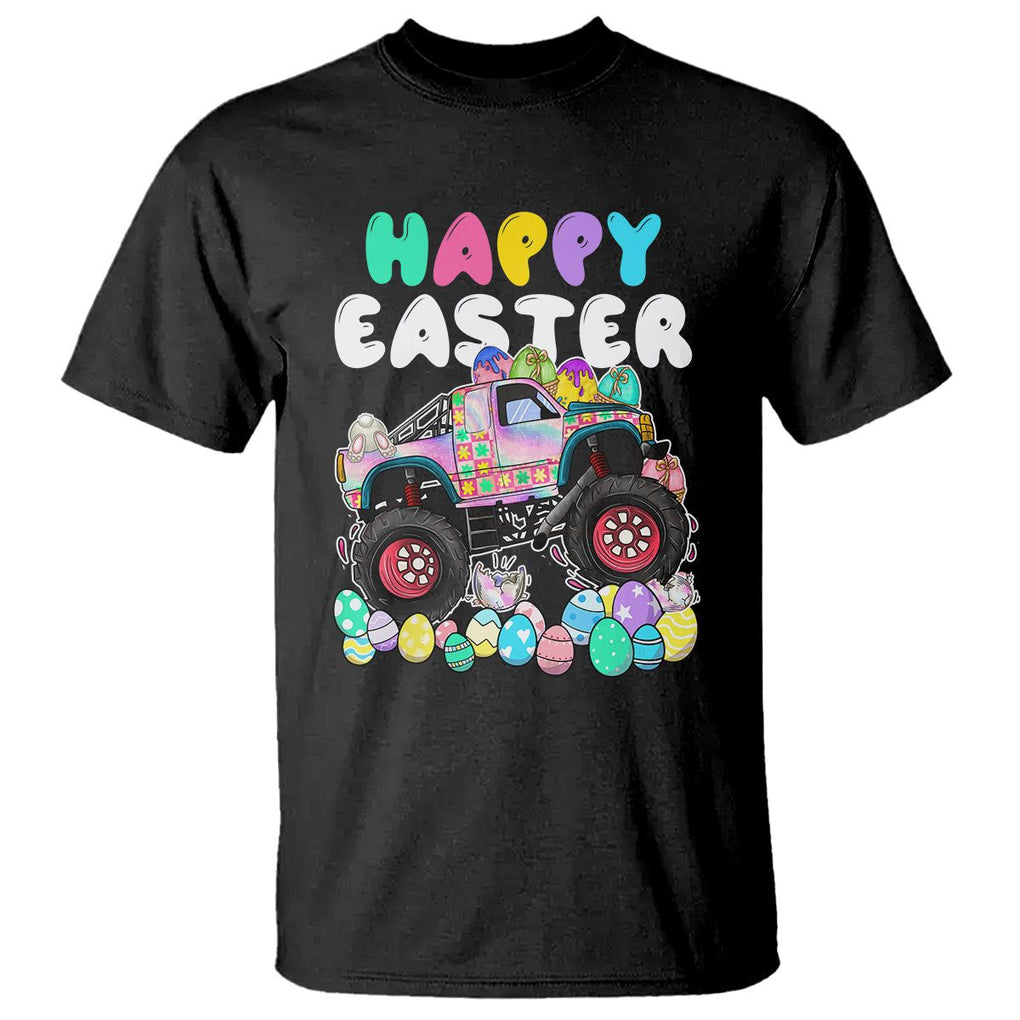 Easter Day Monster Truck Hunting Egg Boys Toddler T Shirt TS09 Black Printyourwear