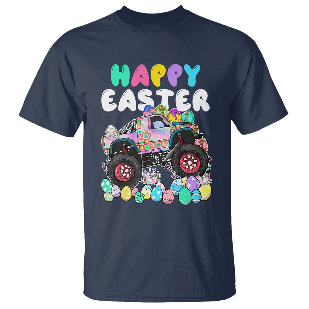 Easter Day Monster Truck Hunting Egg Boys Toddler T Shirt TS09 Navy Printyourwear