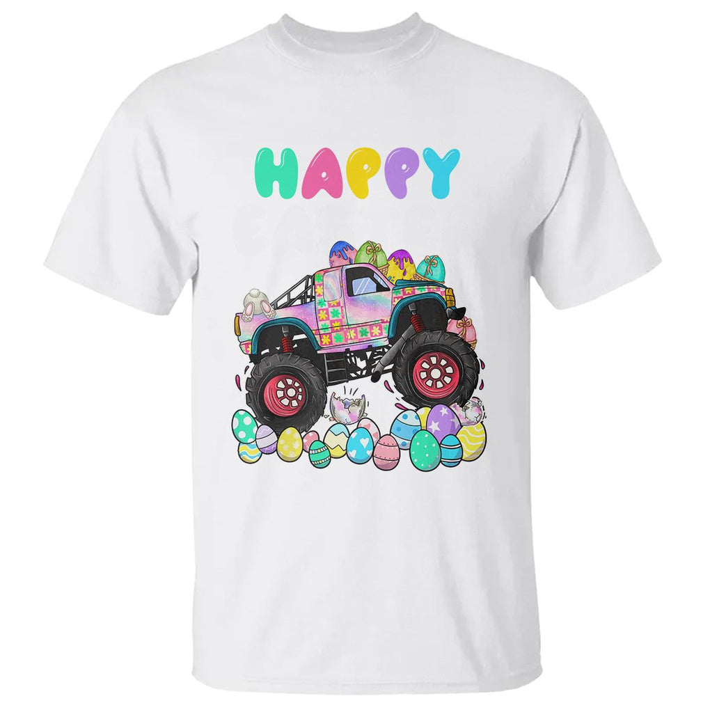 Easter Day Monster Truck Hunting Egg Boys Toddler T Shirt TS09 White Printyourwear