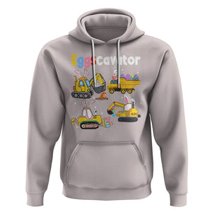 Easter Day Hoodie Eggscavator Egg Hunt Construction Trucks Toddler Boys TS09 Ice Gray Printyourwear