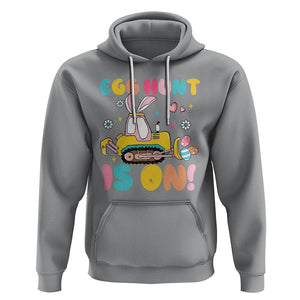 Easter Day Hoodie Egg Hunt Is On Funny Truck Bunny TS09 Sport Gray Printyourwear