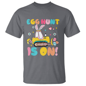 Easter Day T Shirt Egg Hunt Is On Funny Truck Bunny TS09 Charcoal Printyourwear