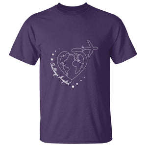 Travel Lover T Shirt Challenge Accepted World Map Traveling TS09 Purple Printyourwear