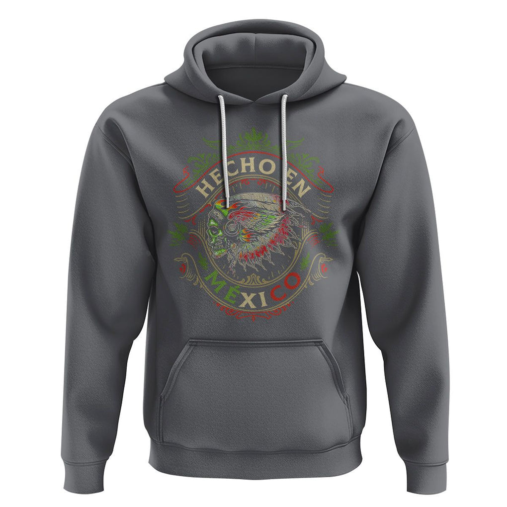 Hecho En Mexico Hoodie Aztec Skull Made In Mexico Mexican TS09 Charcoal Printyourwear